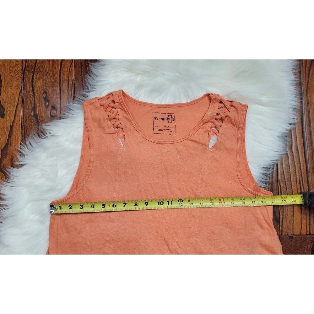 Free People | We The Free Linen Blend Tank Women's size Medium Orange